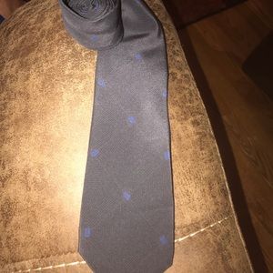 Silver and blue neck tie